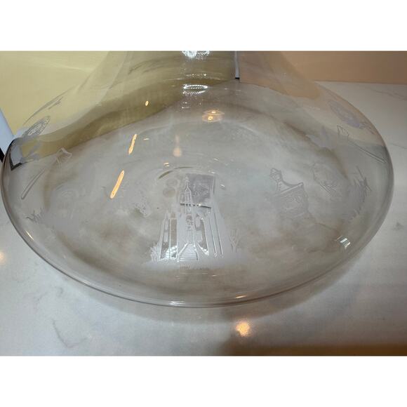 Disney's Haunted Mansion Glass Spirits Decanter w/Etched Haunted Scenes - Picture 3 of 11